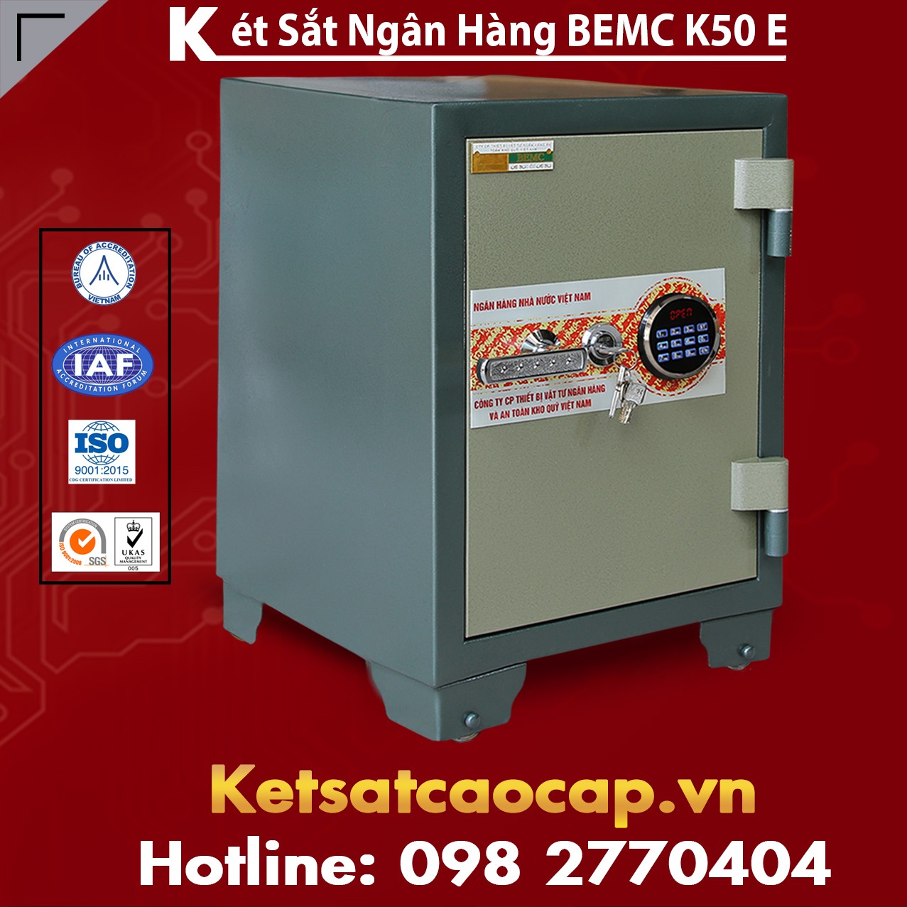 Két Bạc Ngân Hàng BEMC K50E Điện Tử Hàn Quốc Lựa Chọn Loại nào Uy Tín